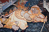 Detail from a mural painting with a 'Ramakien' motif - Thai version of the Indian Ramayana - from the temple complex of the Emerald Buddha, Bangkok (late 18th century) 